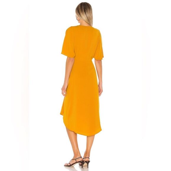 NWOT House of Harlow 1960 x REVOLVE Romina Midi Wrap Dress | S | Golden Mustard - Picture 12 of 12